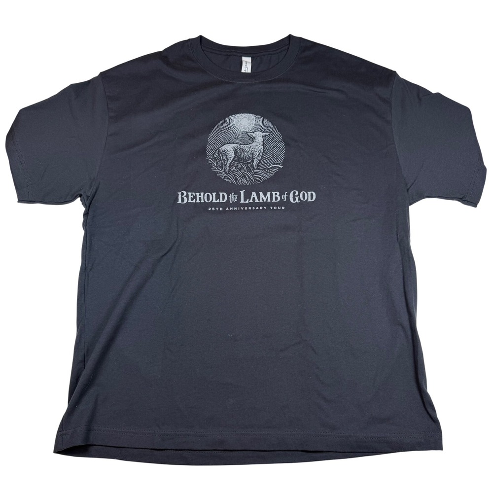 Behold the Lamb of God 25th Anniversary Tour T-Shirt Mens Large Black EUC Metal